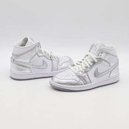 Nike Air Jordan 1 Mid SE Metallic Silver - Women's