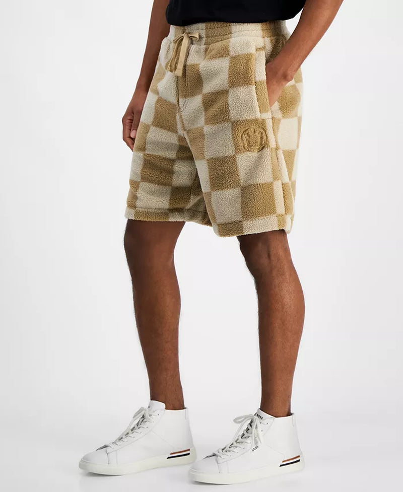 Men'S Relaxed Fit Nustine Check Drawstring 11" Shorts