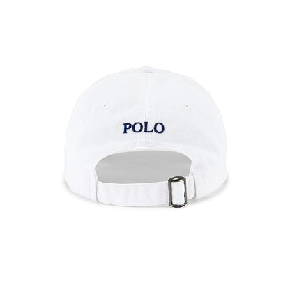 Polo Ralph Lauren Chino Cap in White & Marlin Blue Unisex