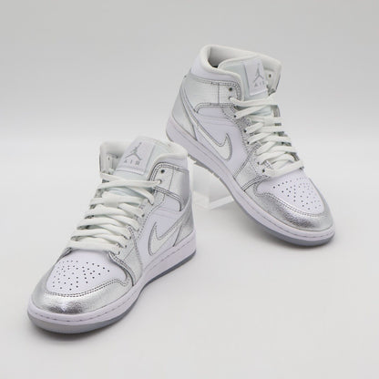 Nike Air Jordan 1 Mid SE Metallic Silver - Women's