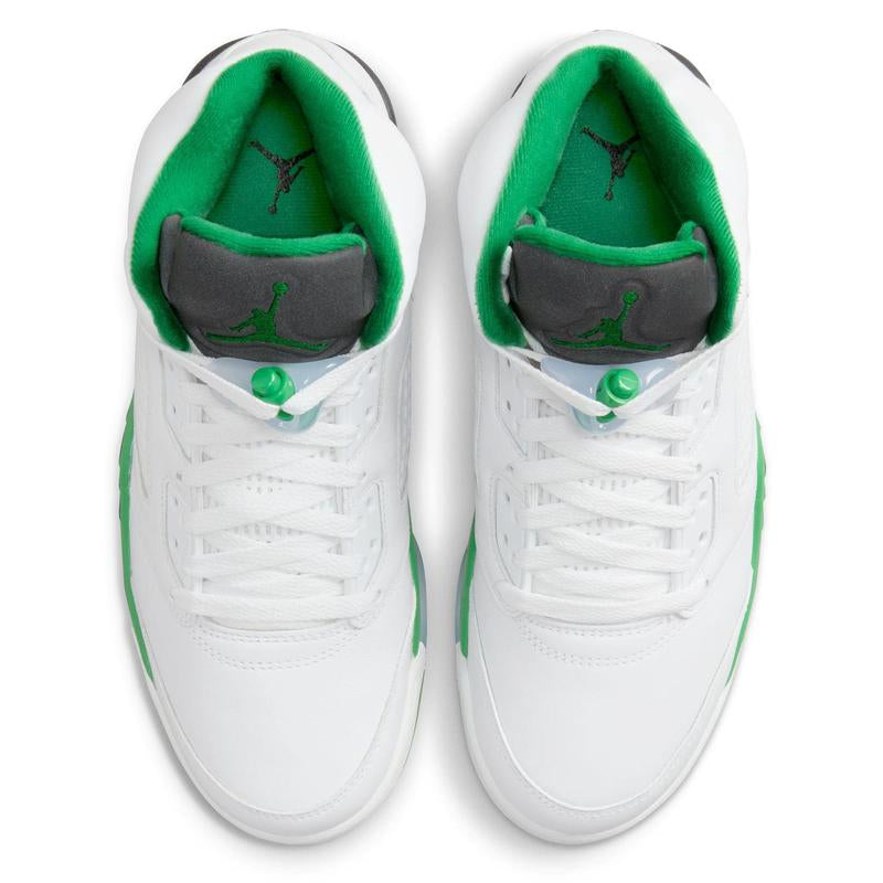 Women'S Jordan 5 Retro White/Lucky Green-Black (DD9336 103)