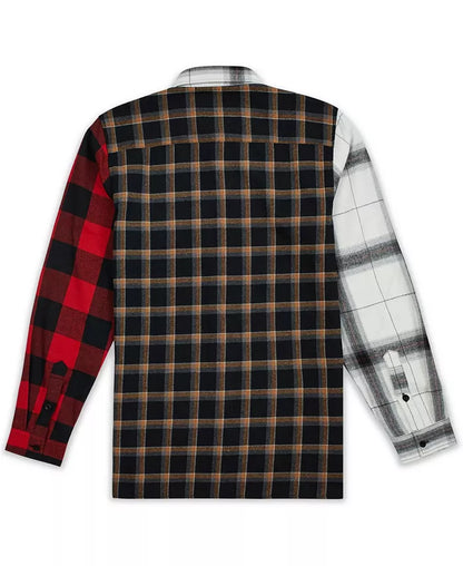 Reason Split Flannel Long Sleeve Shirt