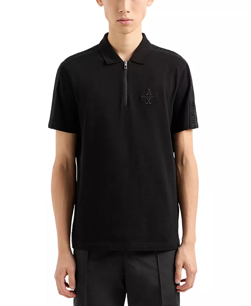 A|X Armani Exchange  - Men's Regular-Fit 1/4-Zip Polo Shirt