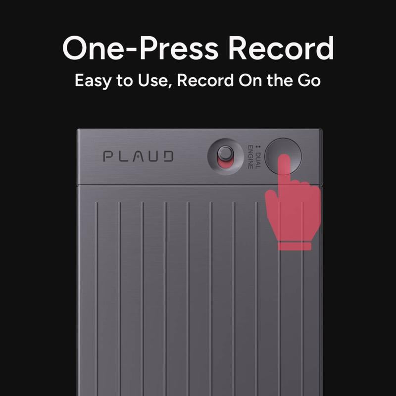 PLAUD NOTE AI Voice Recorder: One-Touch Recording, Accurate Transcriptions & Summaries, Ultra-Slim Design