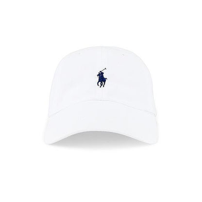 Polo Ralph Lauren Chino Cap in White & Marlin Blue Unisex