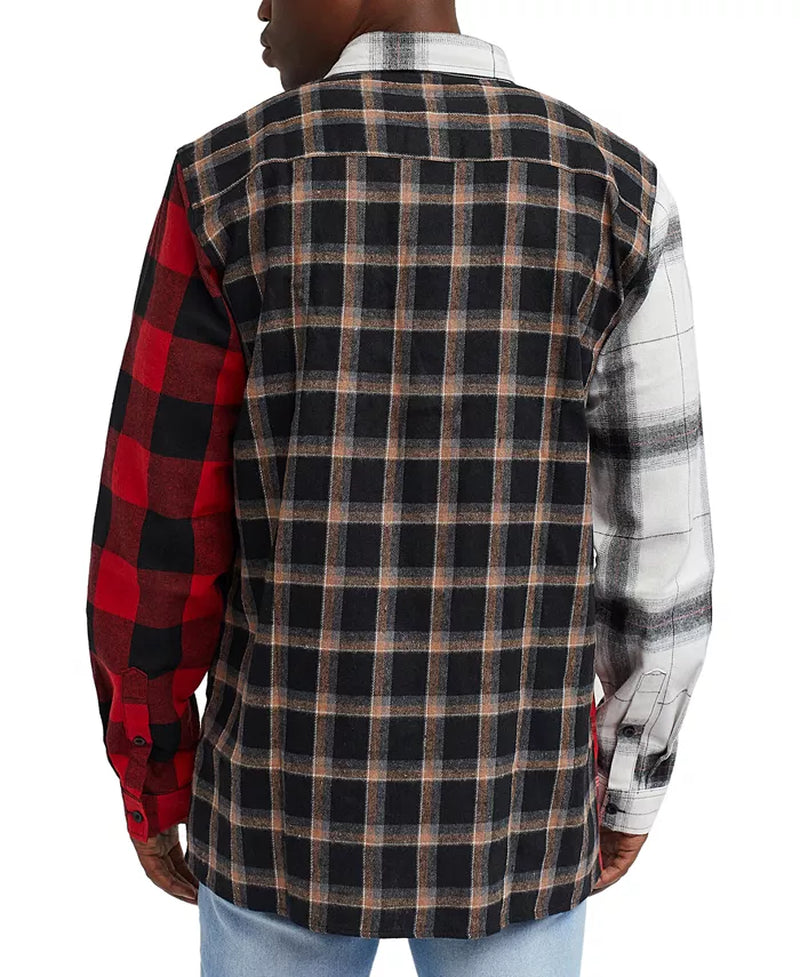 Reason Split Flannel Long Sleeve Shirt