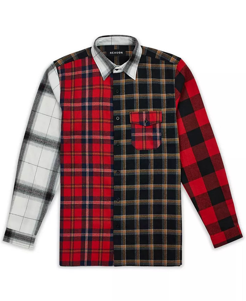 Reason Split Flannel Long Sleeve Shirt