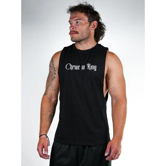 Christ Is King Cut Off Sleeveless Tank