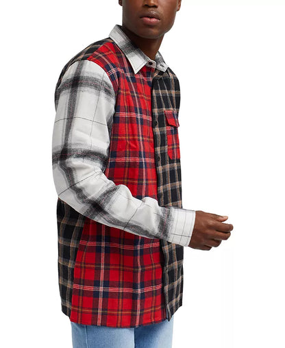 Reason Split Flannel Long Sleeve Shirt