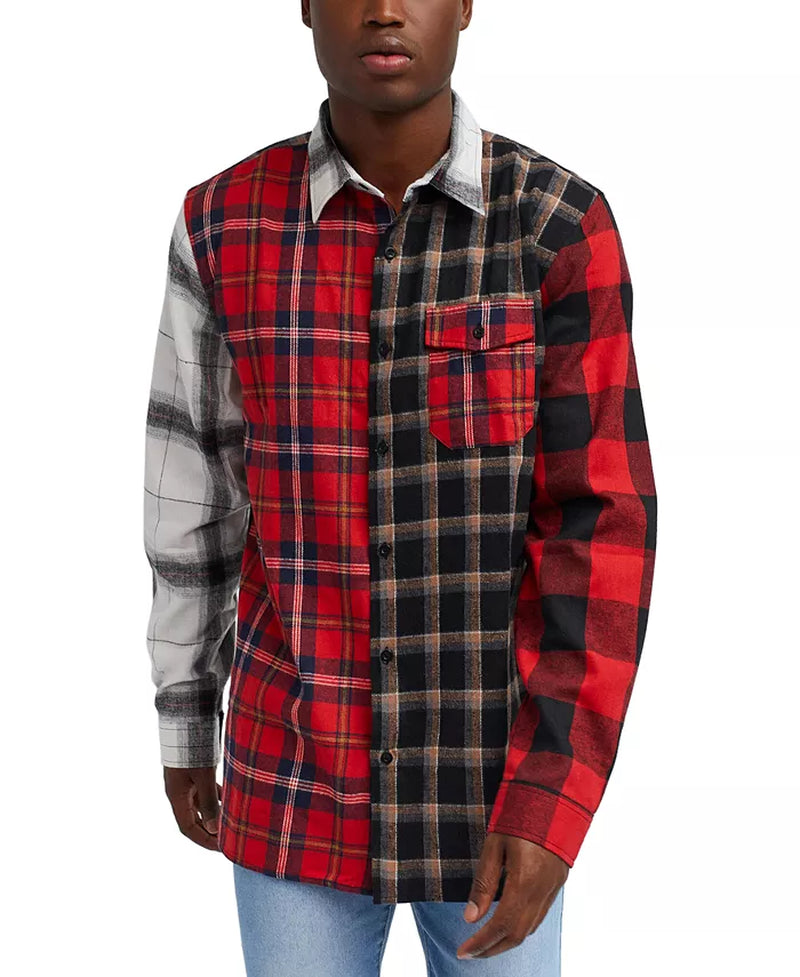 Reason Split Flannel Long Sleeve Shirt