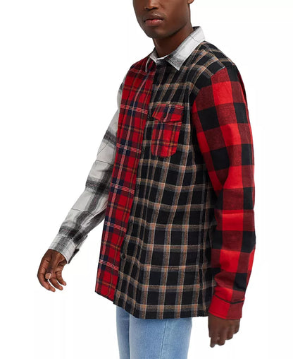 Reason Split Flannel Long Sleeve Shirt