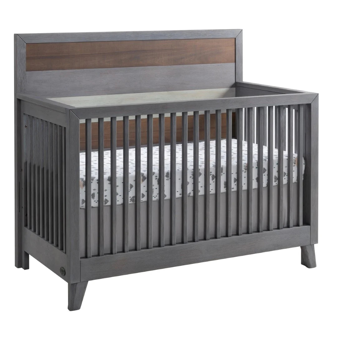 Cascade 4-In-1 Convertible Crib, Multi-Tone Gray, Greenguard Gold Certified