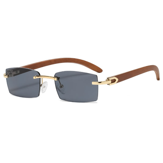 Men's Clear Rimless Fashion Sunglasses - Effortlessly Stylish & Modern