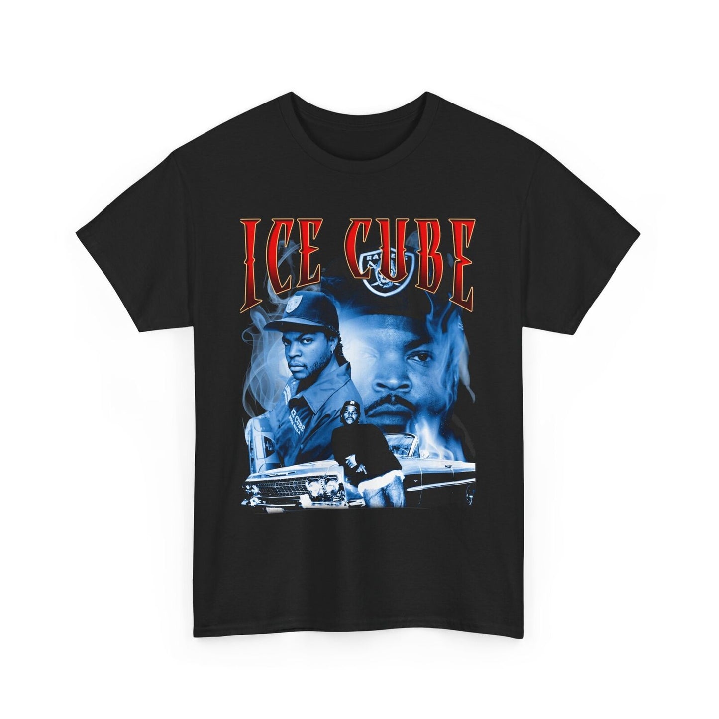 Ice Cube V2 NWA Raiders Los Angeles T Shirt Oversize 90S Homage Bootleg Hip Hop