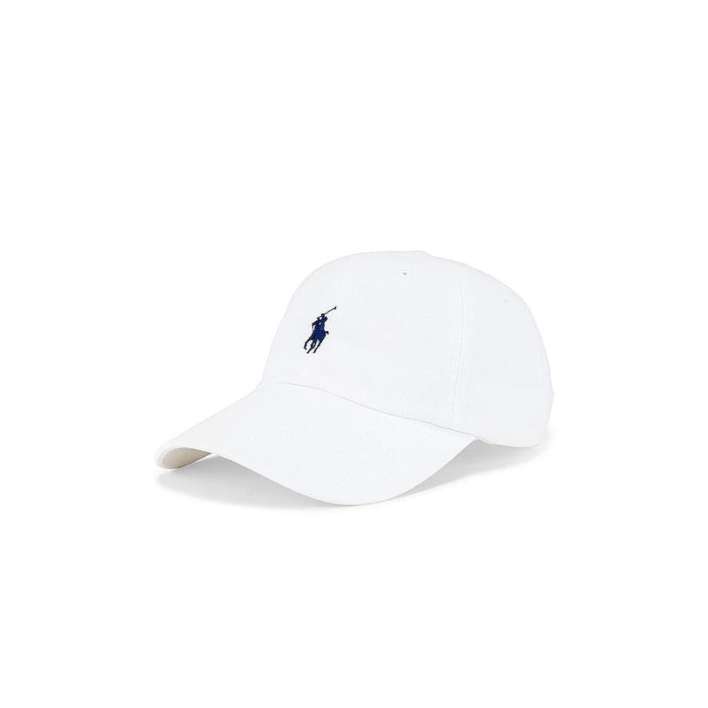 Polo Ralph Lauren Chino Cap in White & Marlin Blue Unisex