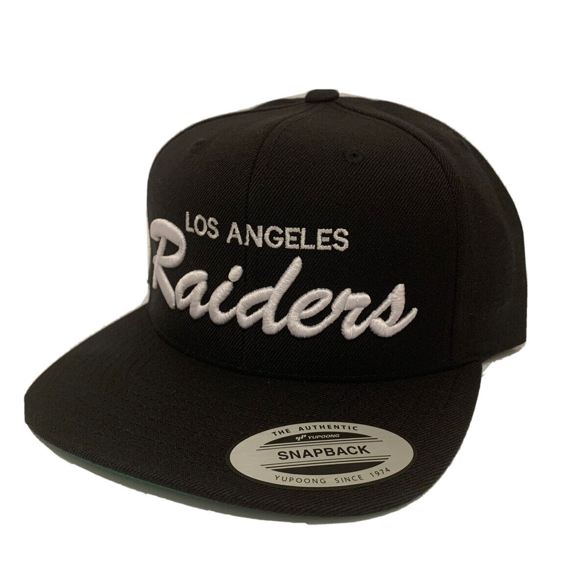 Los Angeles Raiders Classic Script Snapback – Adjustable Black Cap