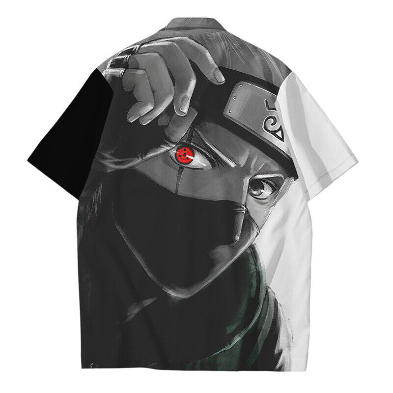 Kakashi Hatake Anime 3D Print Casual T-Shirt – Naruto Men’s Short Sleeve Shirt